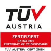 TÜV Austria ISO 9001 Zertifikat – Hellpower Energy Qualitätssicherung